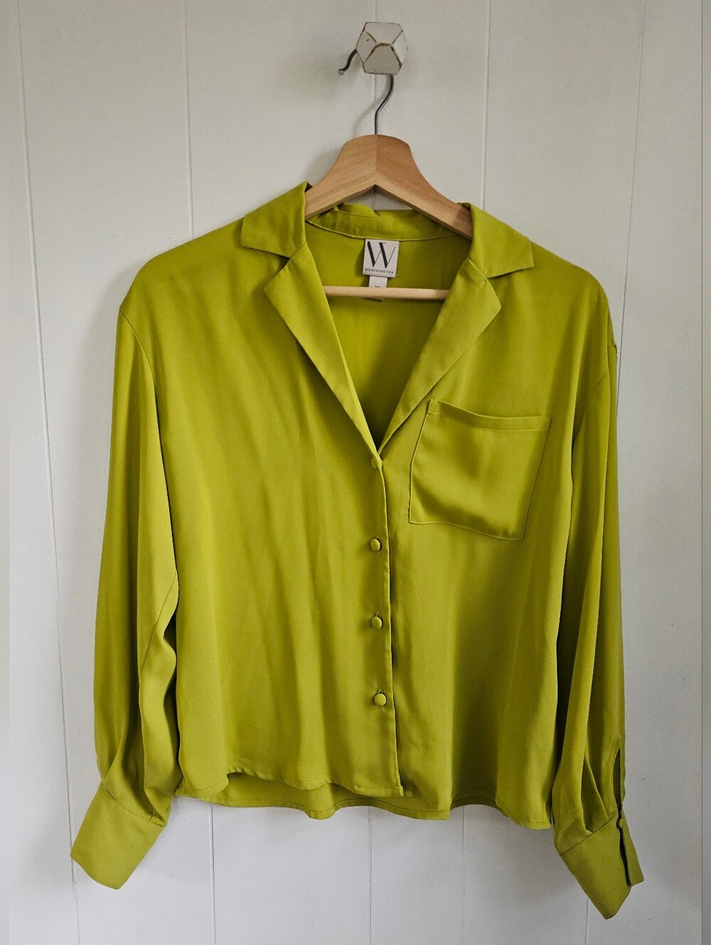 WORTHINGTON Woven Button-Front Blouse